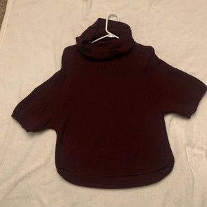 Splendid turtleneck sweater. Wine-colored